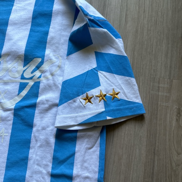 Vintage Stussy 90s printed stripe world tour tee medium - Picture 7 of 7